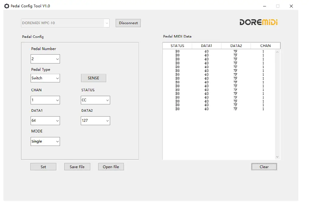 DOREMiDi MPC-10 MIDI Pedal Converter fig 8