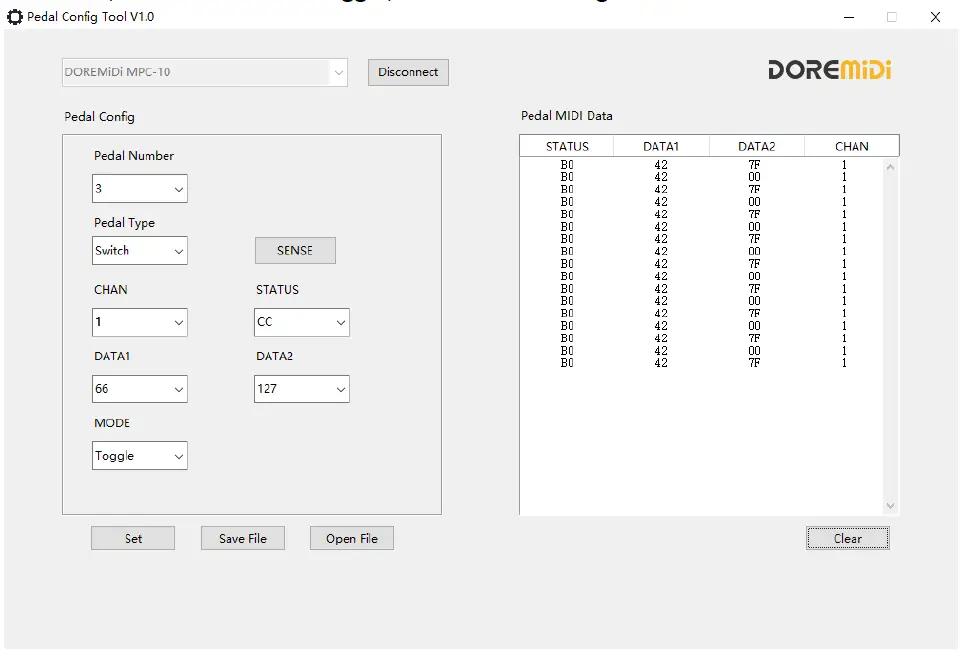DOREMiDi MPC-10 MIDI Pedal Converter fig 9