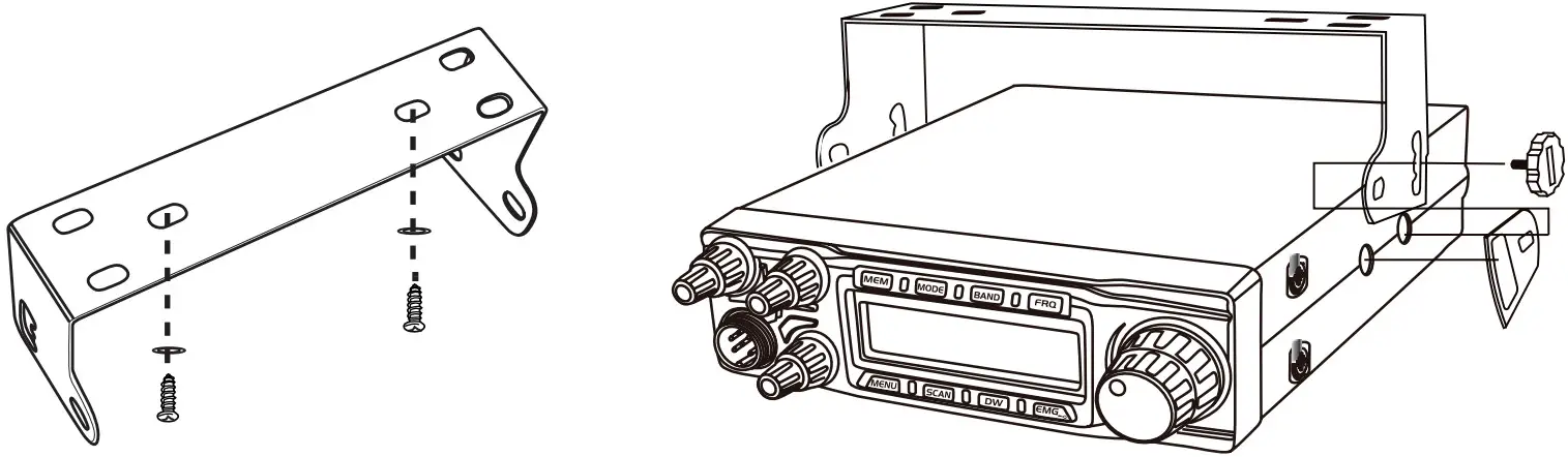 AnyTone AT 6666 10 Meter Radio High Power 60W 40CH Mobile Transceiver - fig 2