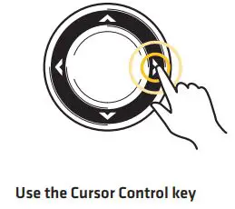FIG 11 Use the Cursor Control key
