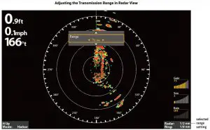 FIG 7 Adjusting the Transmission Range in Radar View