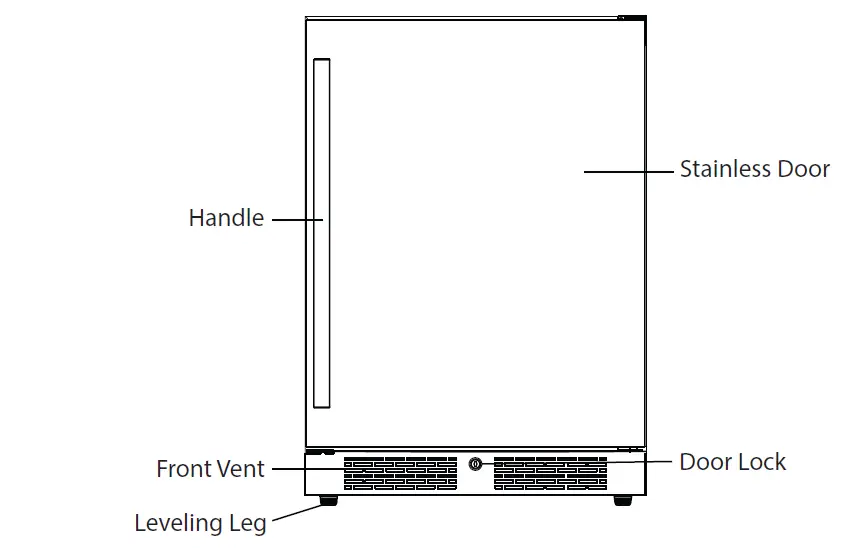 Avallon-AFR242SSRH-Undercounter-Refrigerator-2