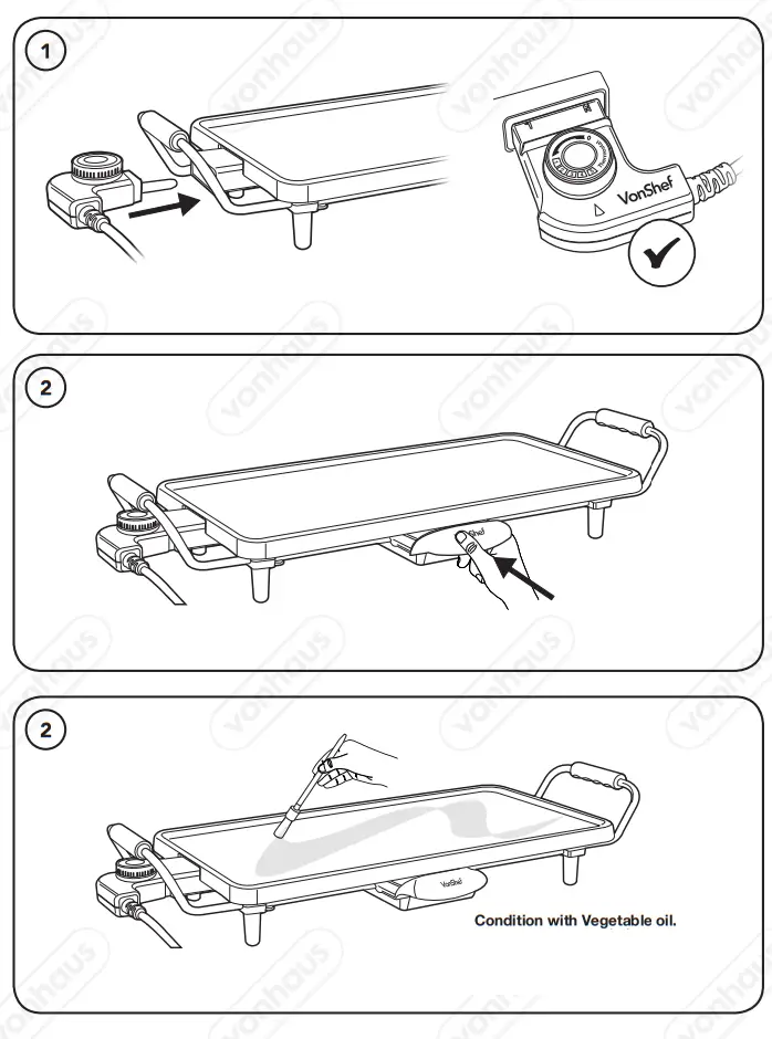 VonHaus 2007030 VonShef Teppanyaki Grill - ASSEMBLY