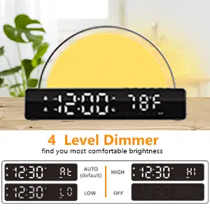 SinFoxeon-Clock-Radio-Wake-Up-Light-with-Simulated-Sunrise-fig-3