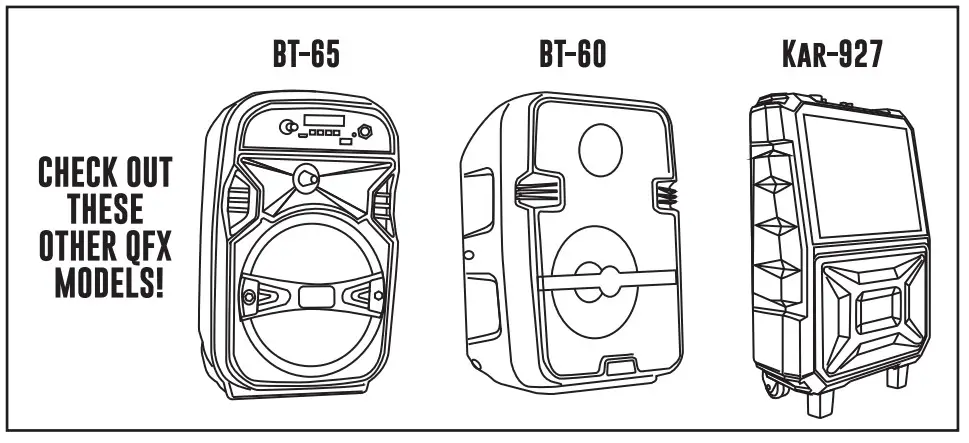 QFX PBX-260 Dual 6.5 Inch Bluetooth Rechargeable Portable Speaker - bt