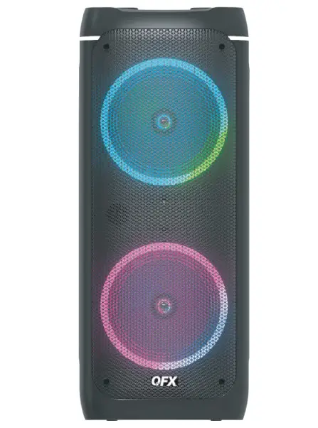 QFX PBX-260 Dual 6.5 Inch Bluetooth Rechargeable Portable Speaker