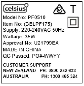 Celsius-CELPF175-40cm-Pedestal-Fan-with-Remote-Control-fig-1