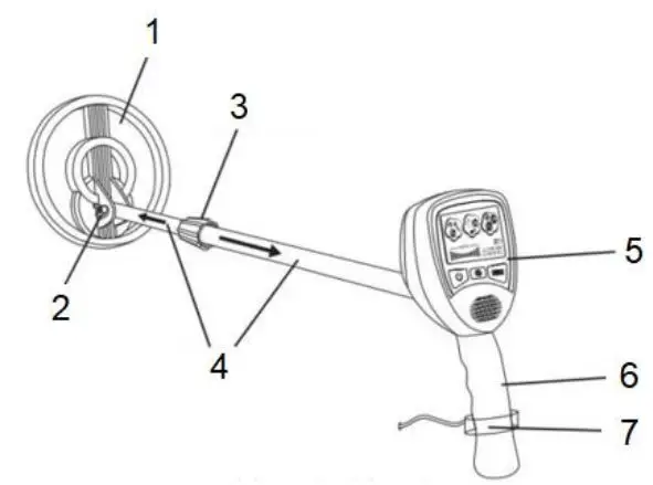 insportline 23370 Kids Metal Detector User Manual - LENGTH ADJUSTMENT