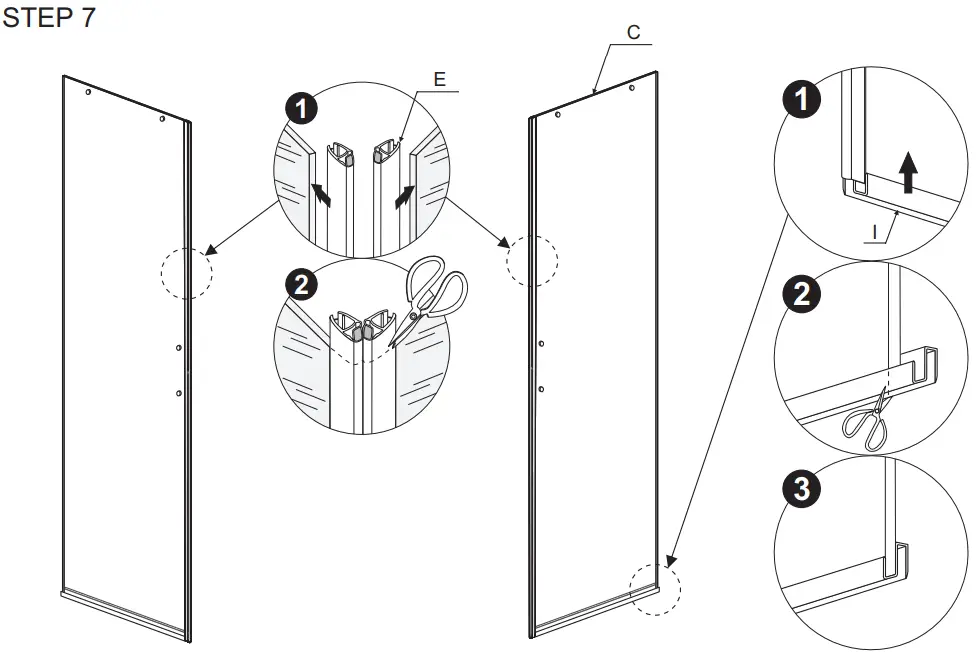Sanimaster Star and ART Black Ecoline Douchecabine Slide Door-fig11