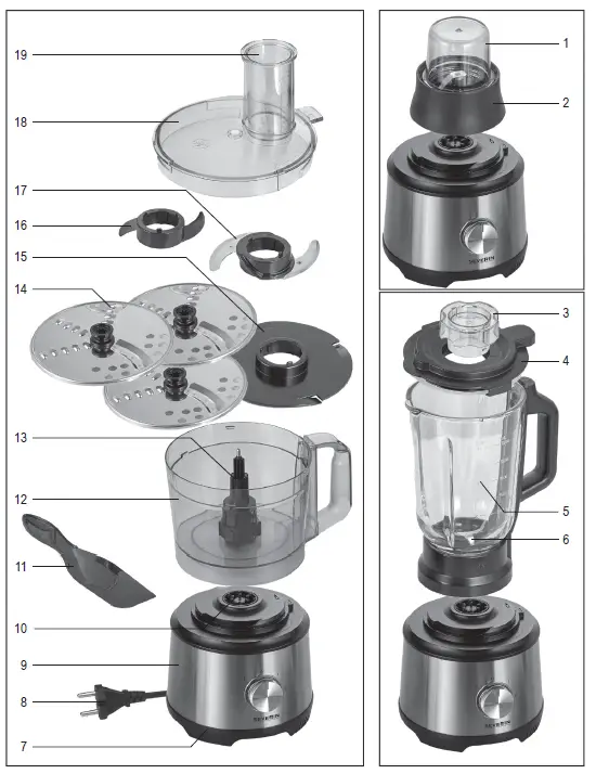 SEVERIN KM 3892 Multifunctional Food Processor 1