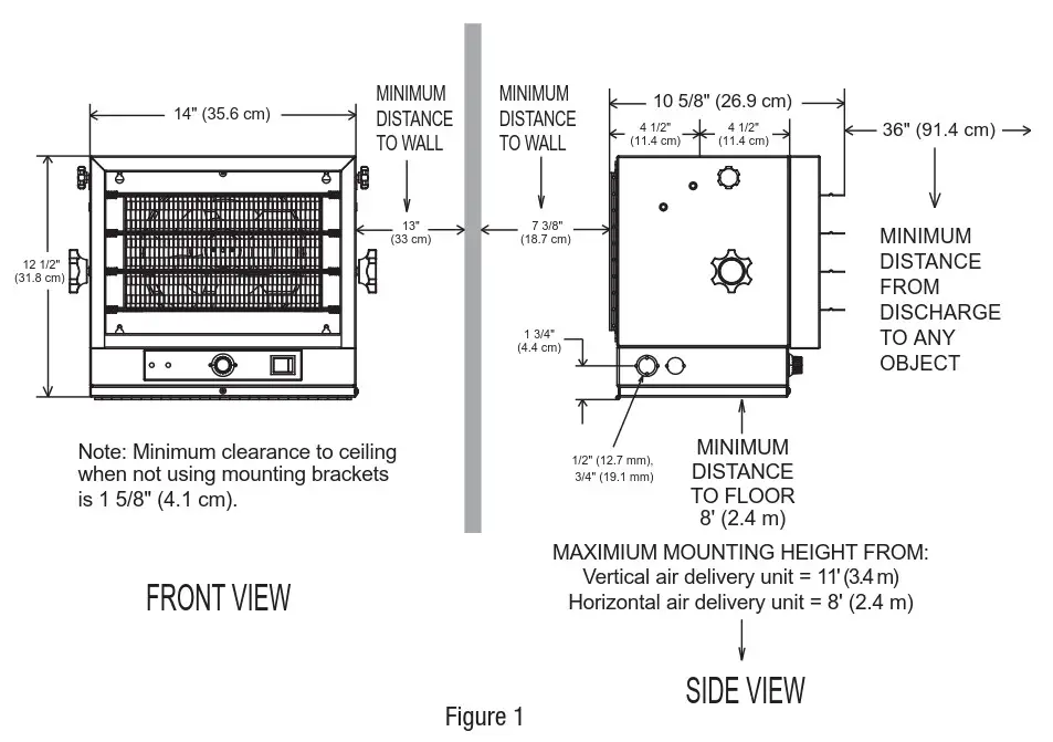 Lifeplus IFH11A 100 Digital Fan Forced Ceiling Mount Heater - LOCATING HEATER