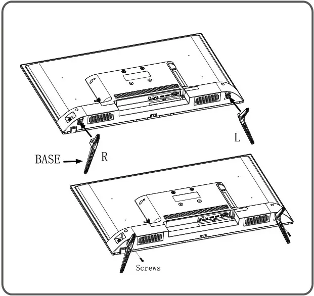VOX 32ADW D1 B LED TV - Base Installation Instructions