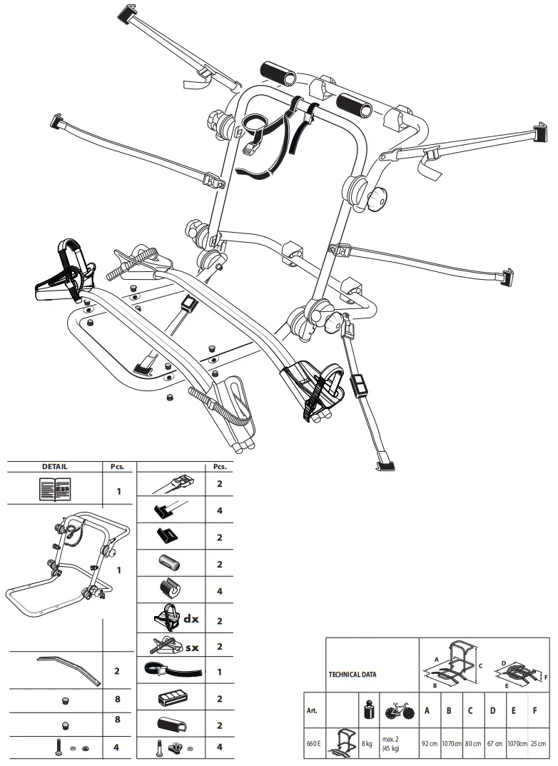 Peruzzo Firenze 660E Rear Bike Carrier - fig2