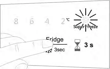 BOSCH Fridge-freezer -Switching on Super-Freeze