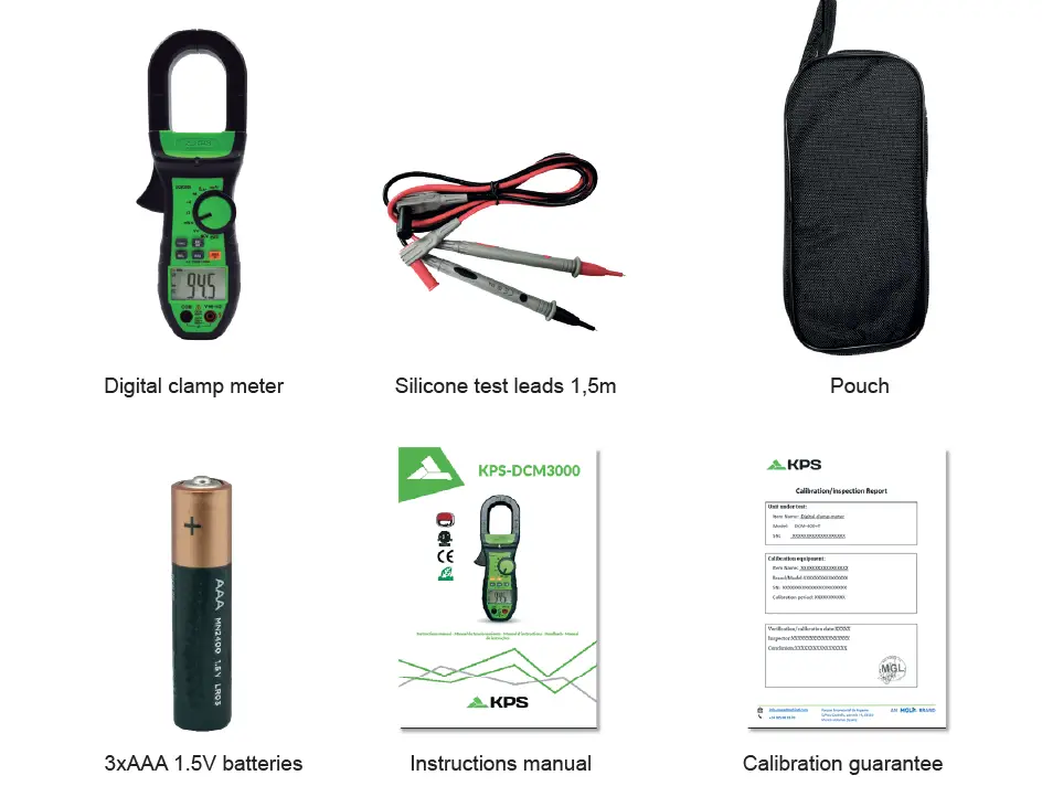 KPS DCM3000 TRMS Clamp Meter 1000A AC 1