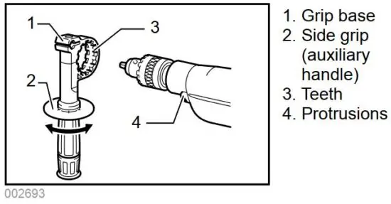 FIG 11 Installing side grip (auxiliary handle)