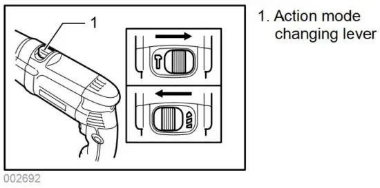 FIG 9 Selecting the action mode