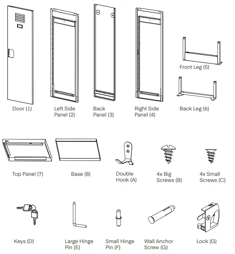 ADIR Office ADI629-02 Small Kids Locker- Parts Included