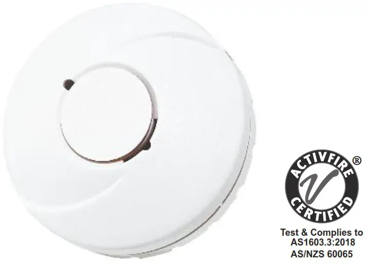 red Smoke Alarms RHA10RF Lithium Battery RF Wireless Heat Alarm - cover