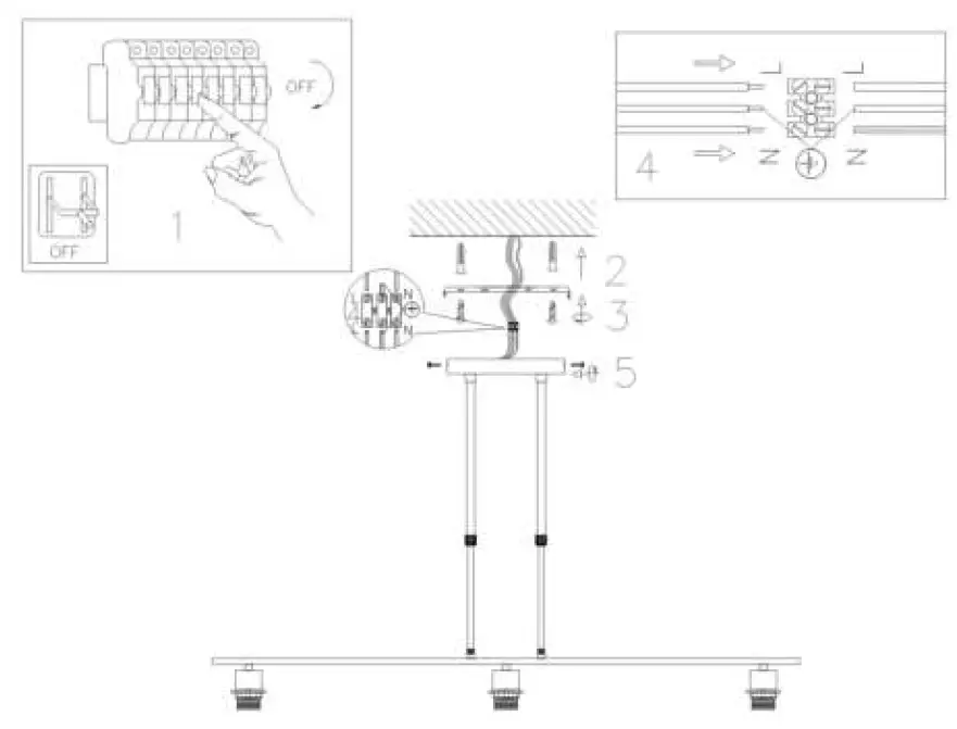 QAZQA 91098 Combi HL Deluxe 3 Satin Rail System 1