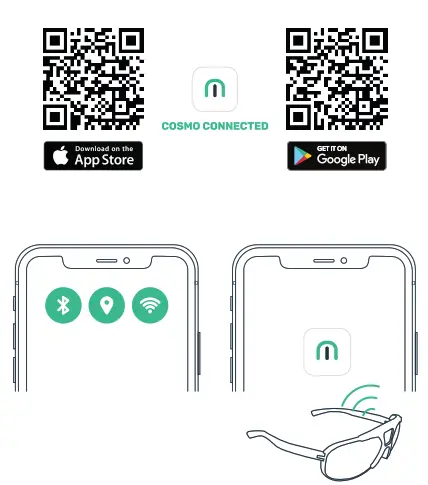 COSMO CONNECTED Cosmo Vision Smart Glasses Avec Navigation GPS - qr5