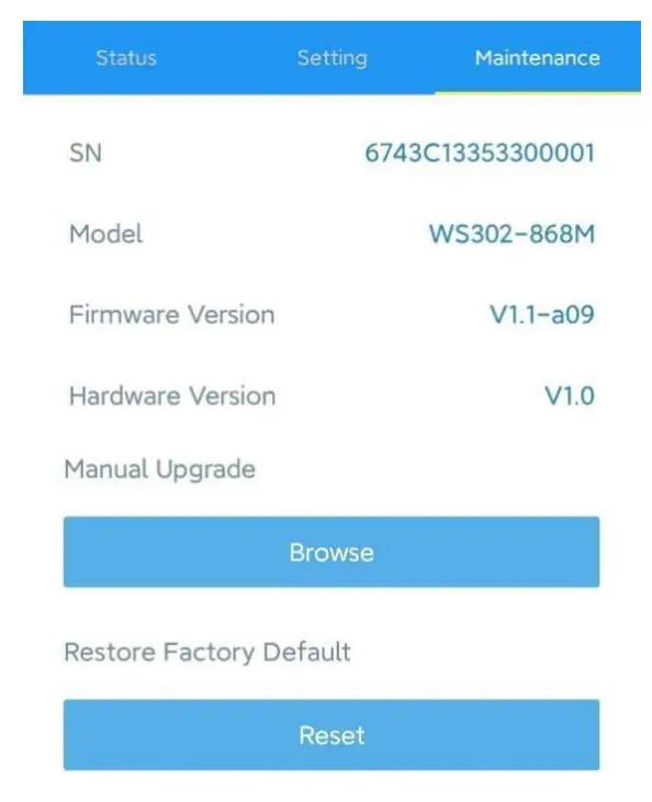 Reset to Factory Default