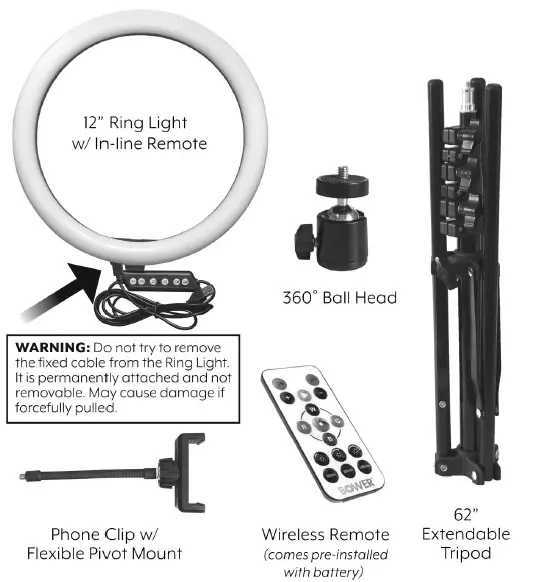 BOWER-BWRWARLSRGB12-RGB-Selfie-Ring-Light-Studio-Kit-01