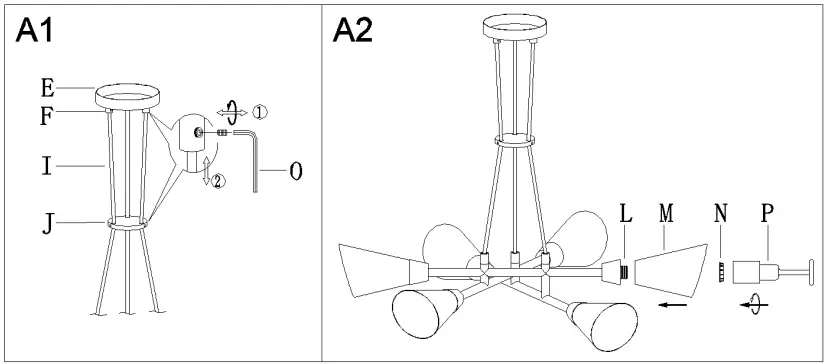 ZEVNI-A04472-Kenon-6-Light-Black-Modern-Contemporary-Chandelier-FIG-4