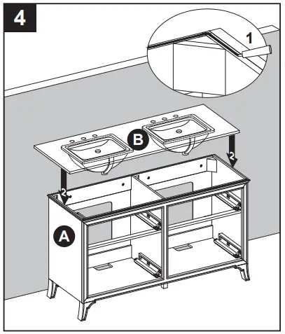 allen roth 60-in Vanity with Top 1605VA-60-201-925 -INSTALLATION INSTRUCTIONS4