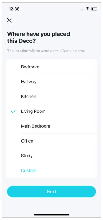 decon X50 AX3000 Whole Home Mesh Wi Fi 6 System - Deco's location