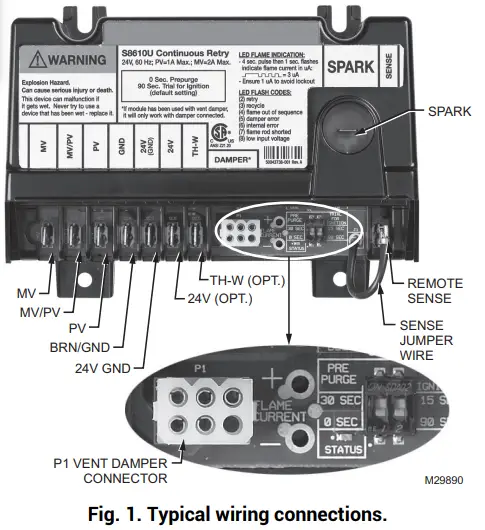 resideo S8610U Universal Intermittent Pilot Gas Ignition Control-