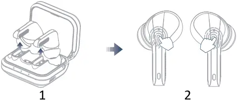 GKINIKG U1 Wireless Earbuds,Bluetooth Headphones A17