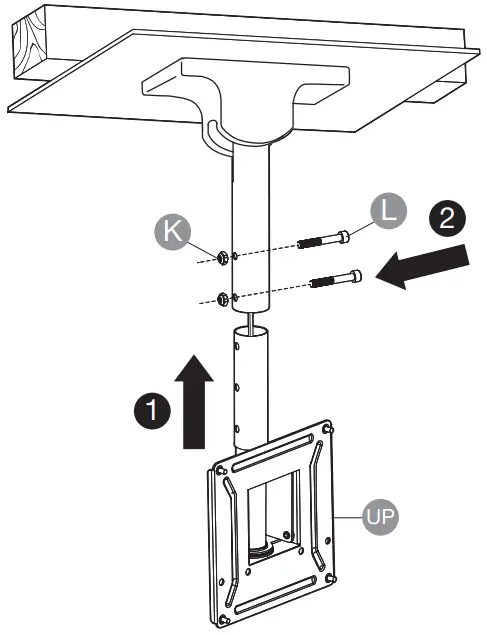 amazon B07KR4BT31 37to 80Ceiling TV Mount --Assembly7