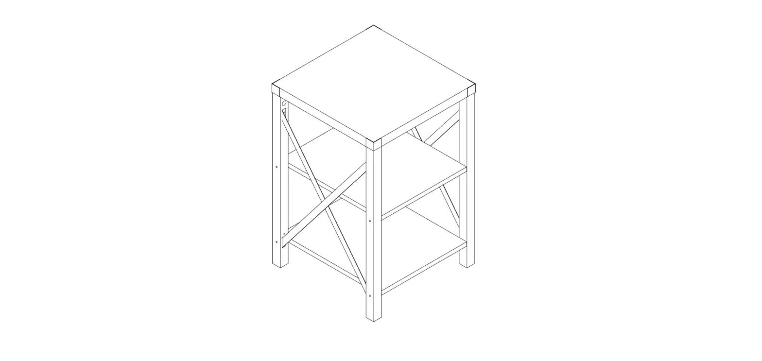 Jaxsunny Hg61a1229 Set Of 2 3-tier Sofa Side Table W/solid Structure User Manual