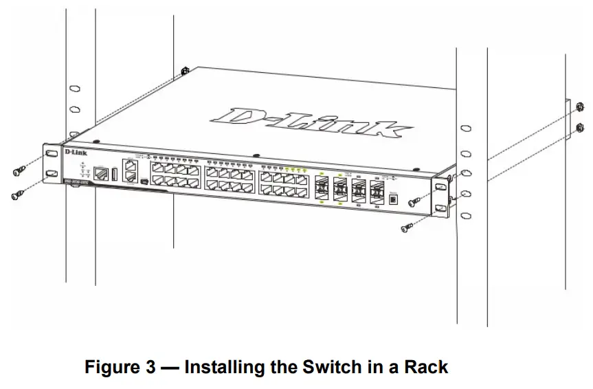 D-Link DGS-3000- Switch in a Rack