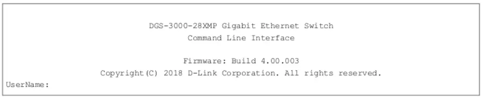 D-Link DGS-3000- appear, as shown