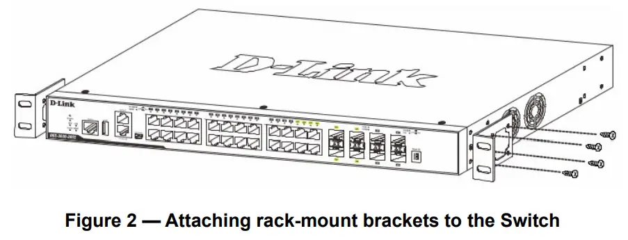 D-Link DGS-3000- brackets to the Switch