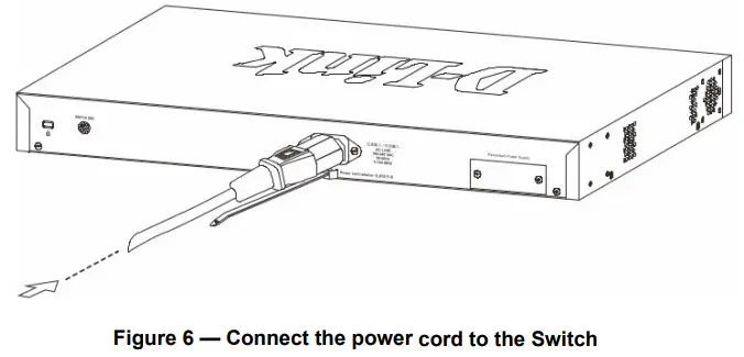 D-Link DGS-3000- cord to the Switch