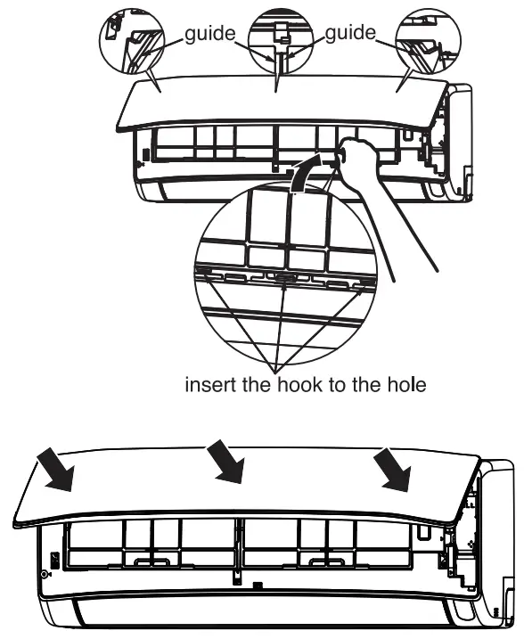 HITACHI RAK DJ18PCASVX Room Air Conditioner - three arrow portions