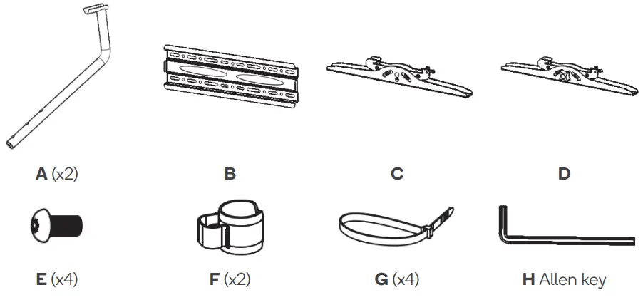 kogan KASLSTMTSTA Premium Racing Simulator Cockpit Monitor Stand- Parts