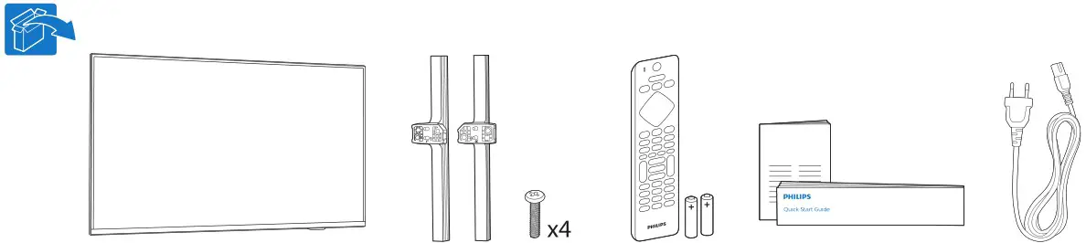 PHILIPS 7805 series LED Smart TV - Box Content