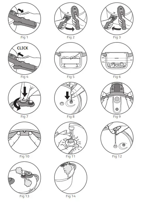 T fal P2510737 Pressure Cooker- Descriptive diagram 2