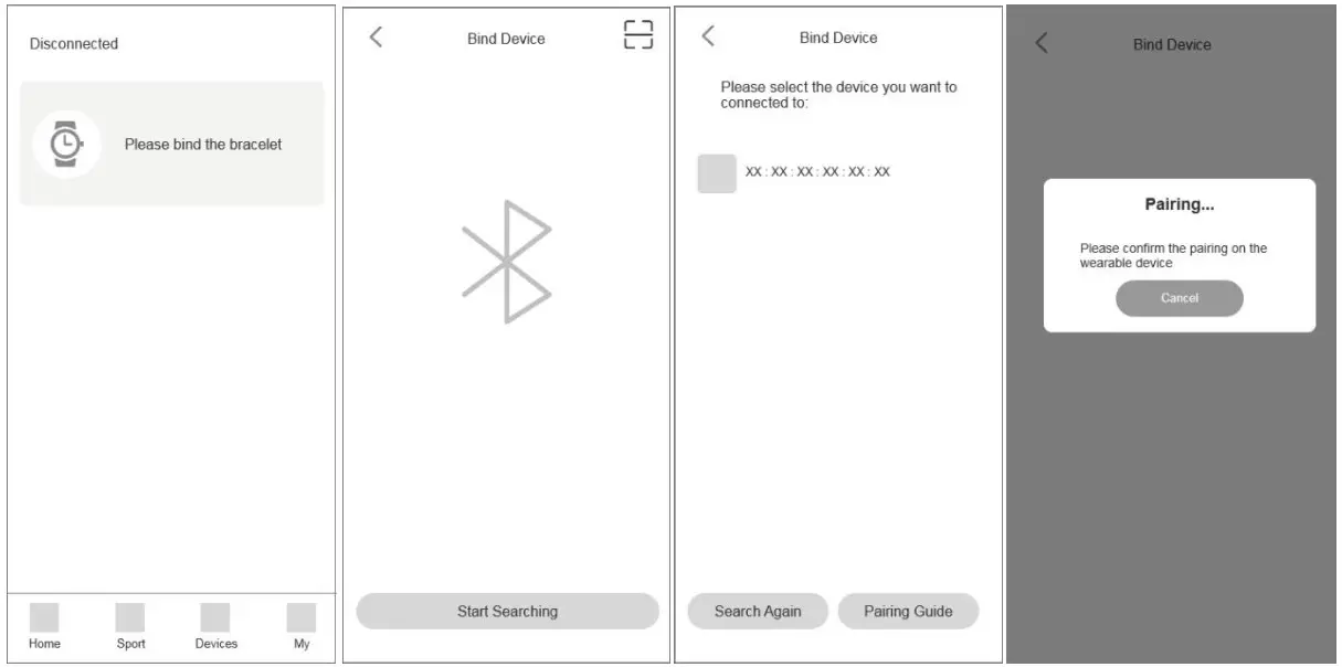 COOSEA GROUP W1 Smart Sports Watch - Pairing