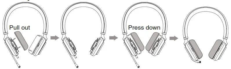 Yealink UH38 Mono USB Wired Headset- Ear Cushions