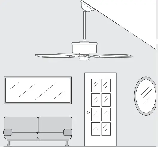 Hunter 23845 Original 52 Inch Ceiling Fan- Angled Mounting