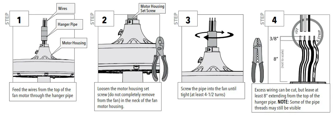 Hunter 23845 Original 52 Inch Ceiling Fan- Hanging the Fan
