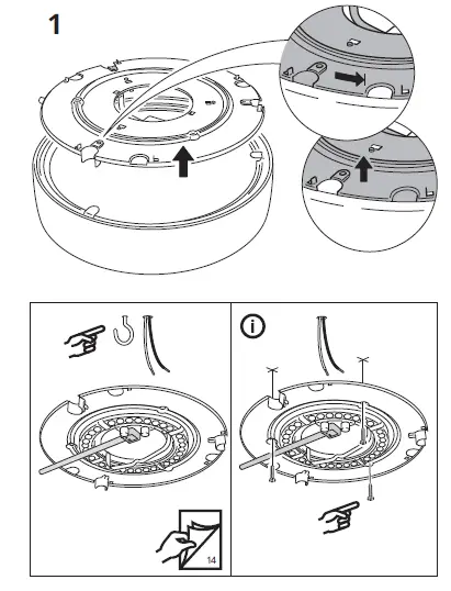 IKEA VIRRMO LED Ceiling Lammp Instruction fig 2