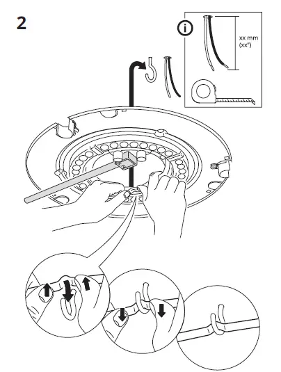 IKEA VIRRMO LED Ceiling Lammp Instruction fig 3