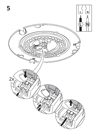 IKEA VIRRMO LED Ceiling Lammp Instruction fig 6