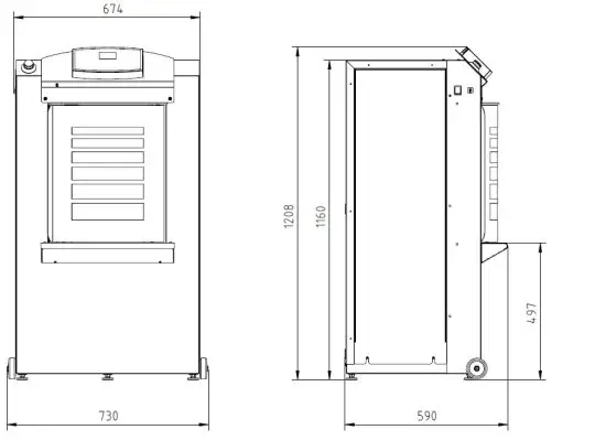 Collomix VIBA X.30 Premium Shaker - Dimensions